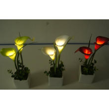 Мини Тюльпан искусственные цветы СИД с керамика горшок для Промотирования